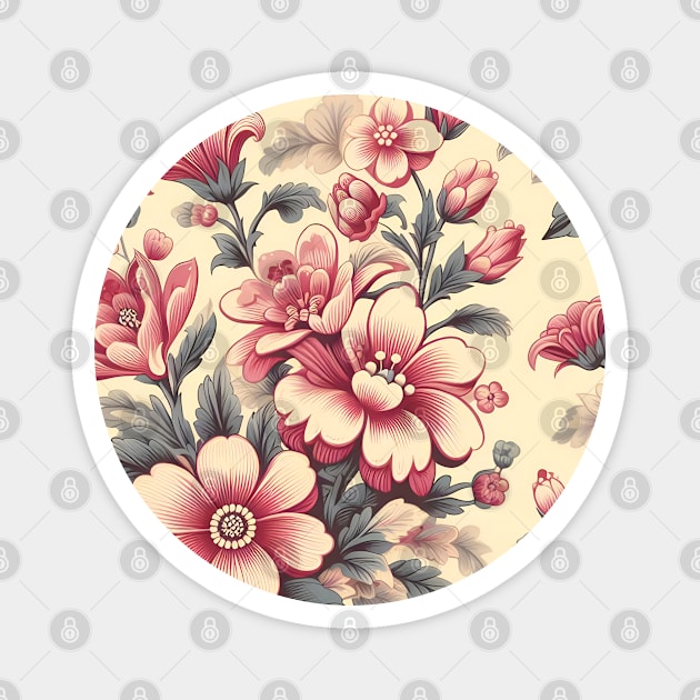 Pink Flowers Magnet by Jenni Arts